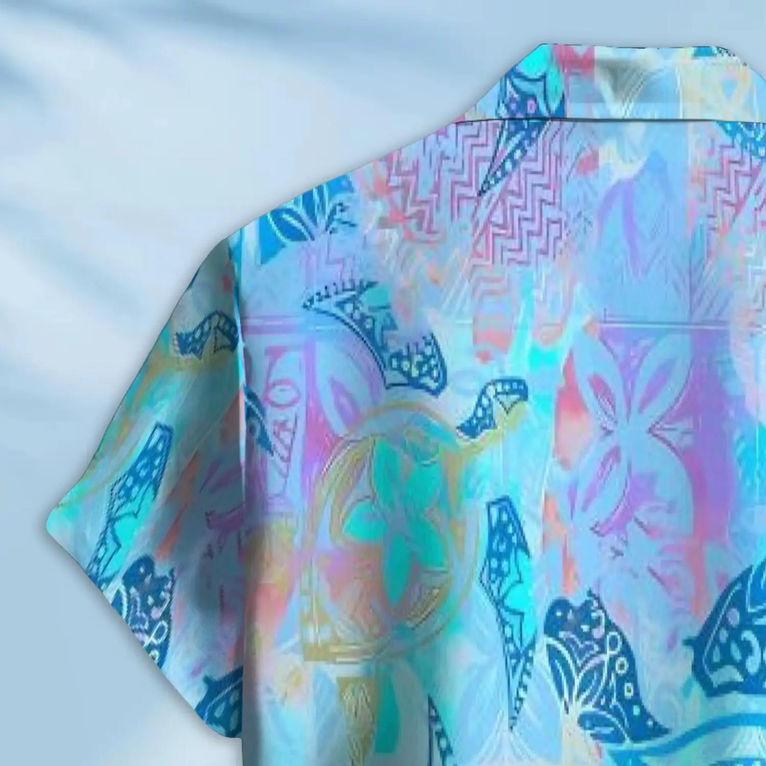 Hawaiian Button Down Shirt Short Sleeves