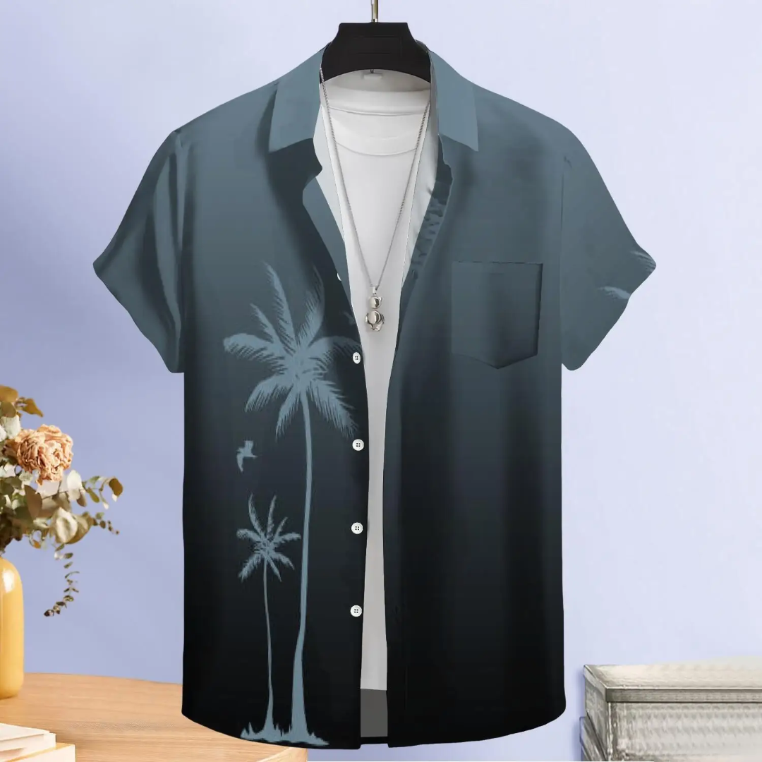 Hawaiian Button Down Shirt Short Sleeves