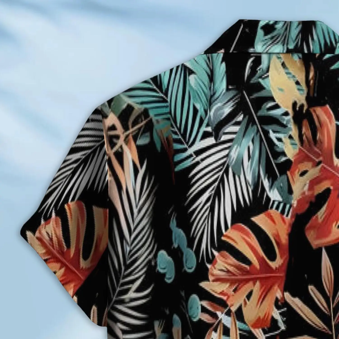 Hawaiian Button Down Shirt Short Sleeves