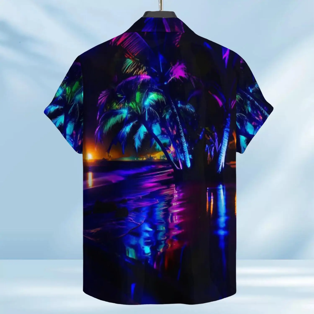 Hawaiian Button Down Shirt Short Sleeves