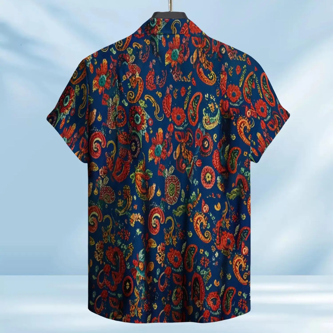 Hawaiian Button Down Shirt Short Sleeves