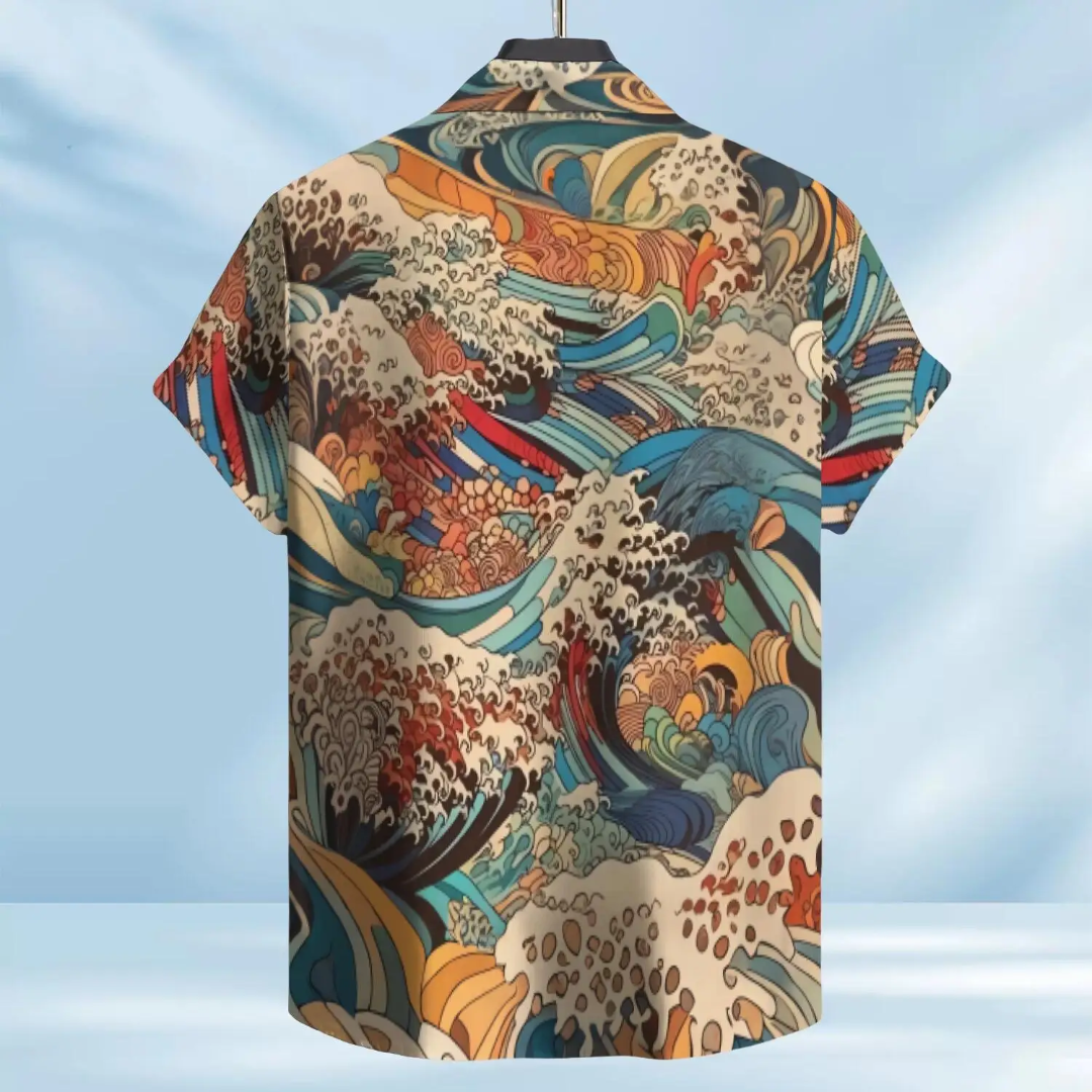 Hawaiian Button Down Shirt Short Sleeves