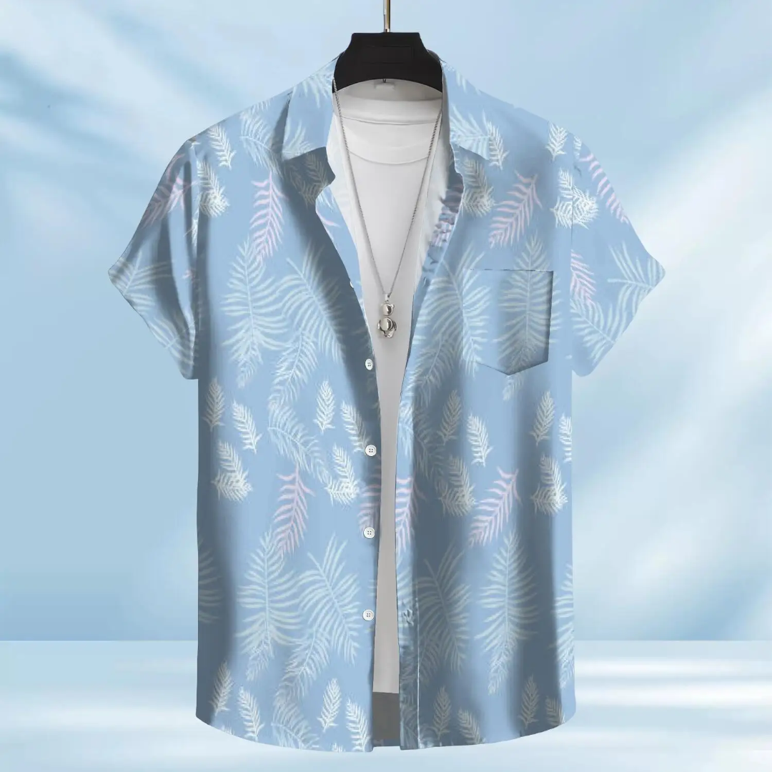 Hawaiian Button Down Shirt Short Sleeves