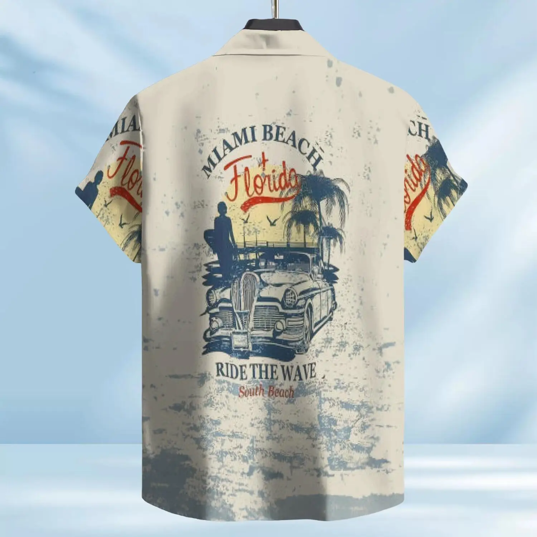 Hawaiian Button Down Shirt Short Sleeves