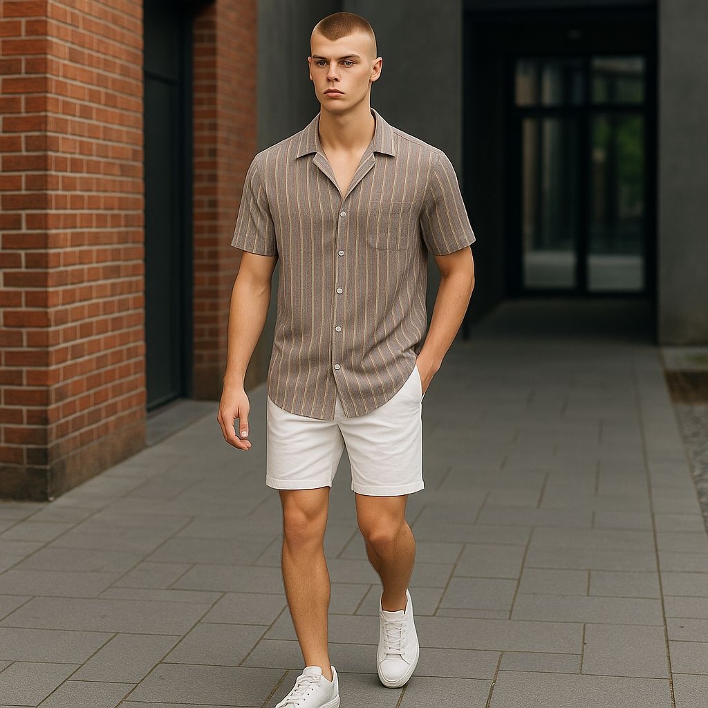 Hawaiian Button Down Shirt Short Sleeves