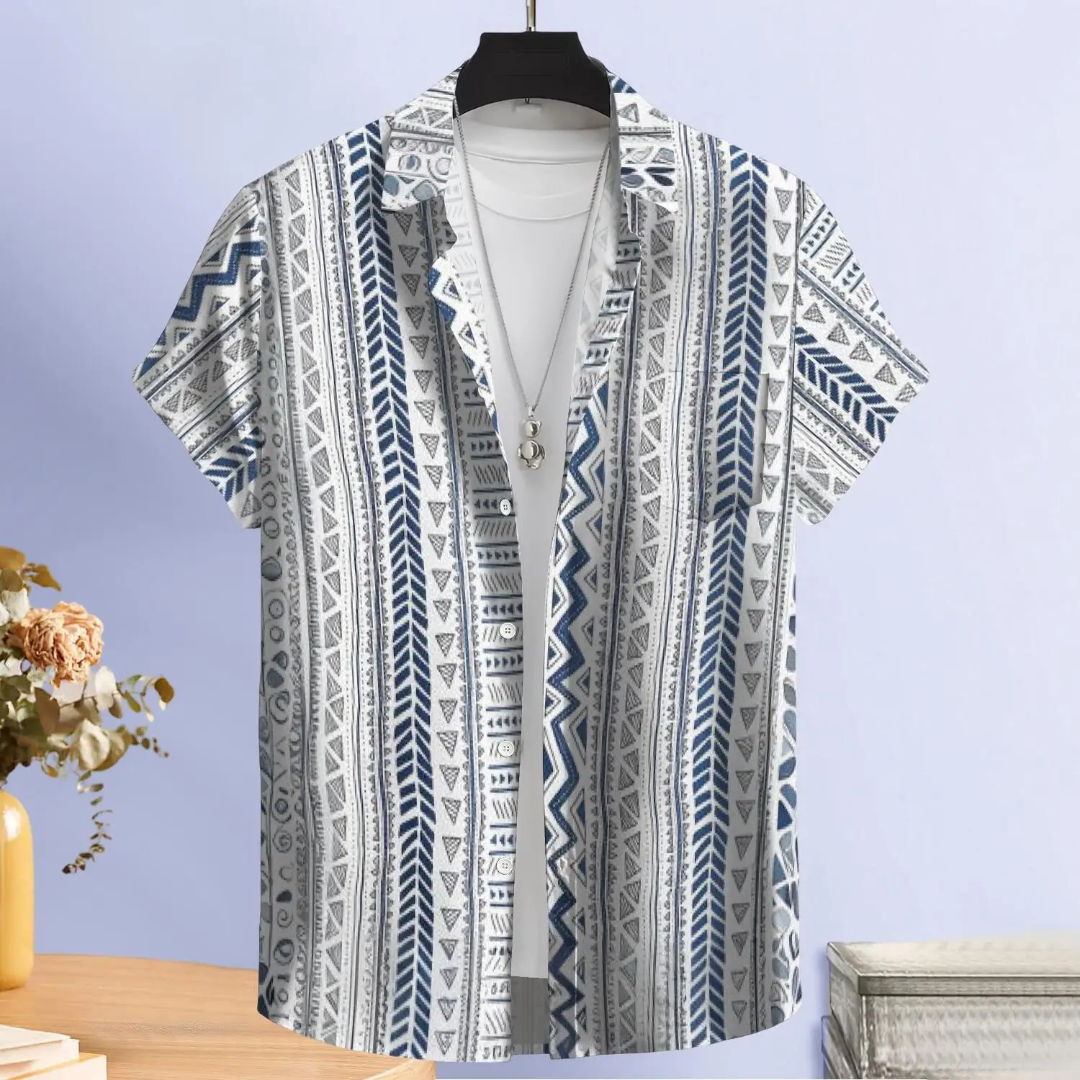 Hawaiian Button Down Shirt Short Sleeves