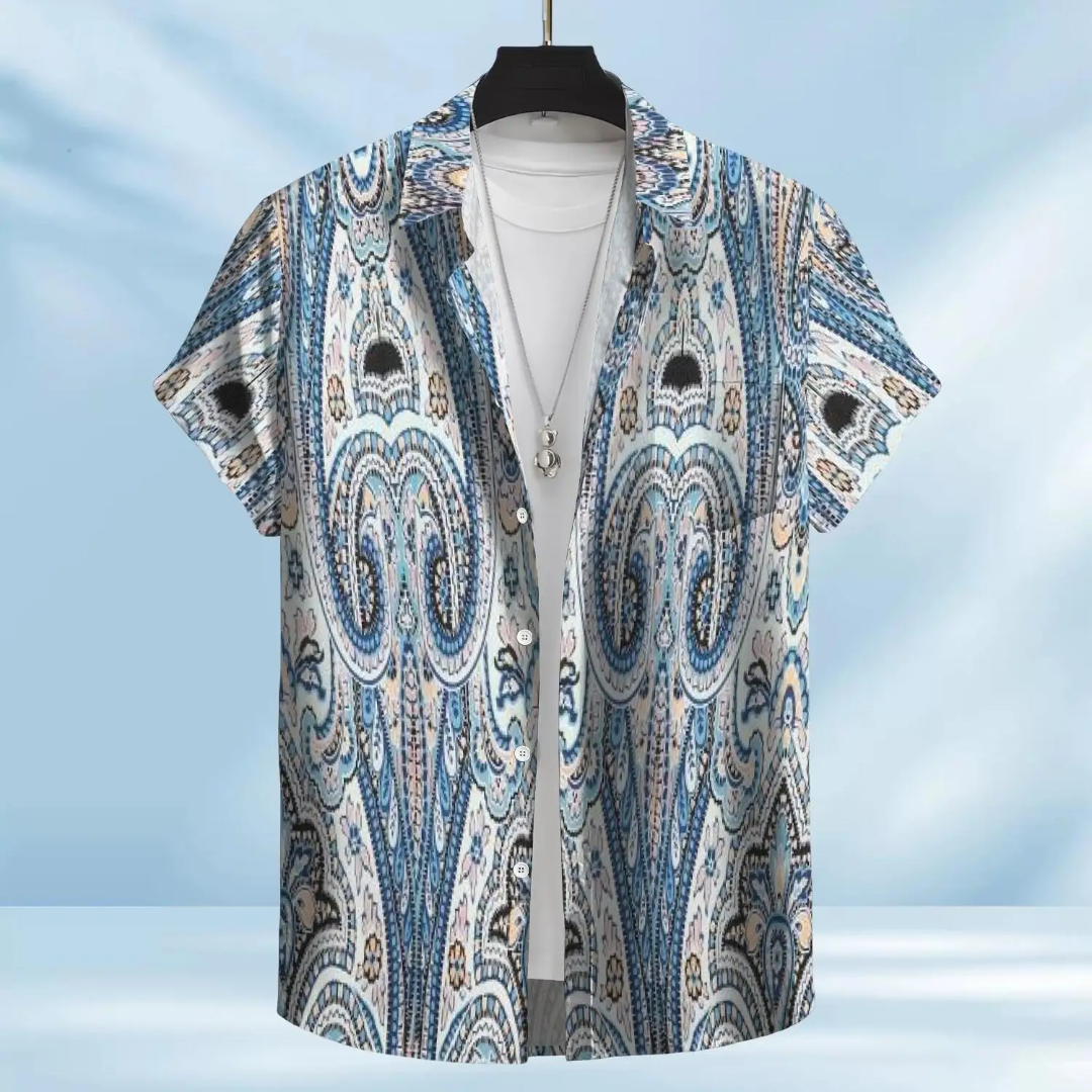 Hawaiian Button Down Shirt Short Sleeves