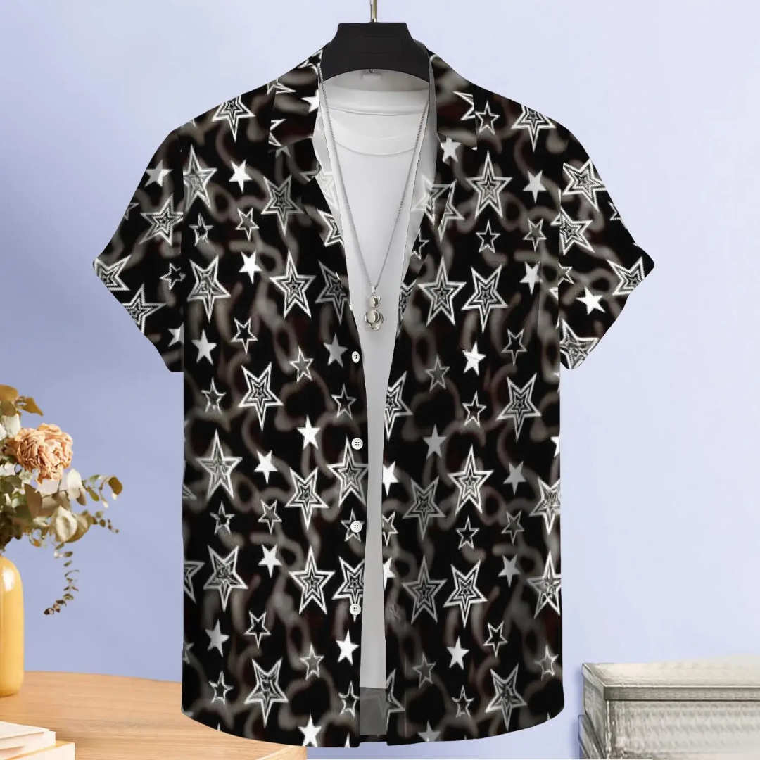 Hawaiian Button Down Shirt Short Sleeves