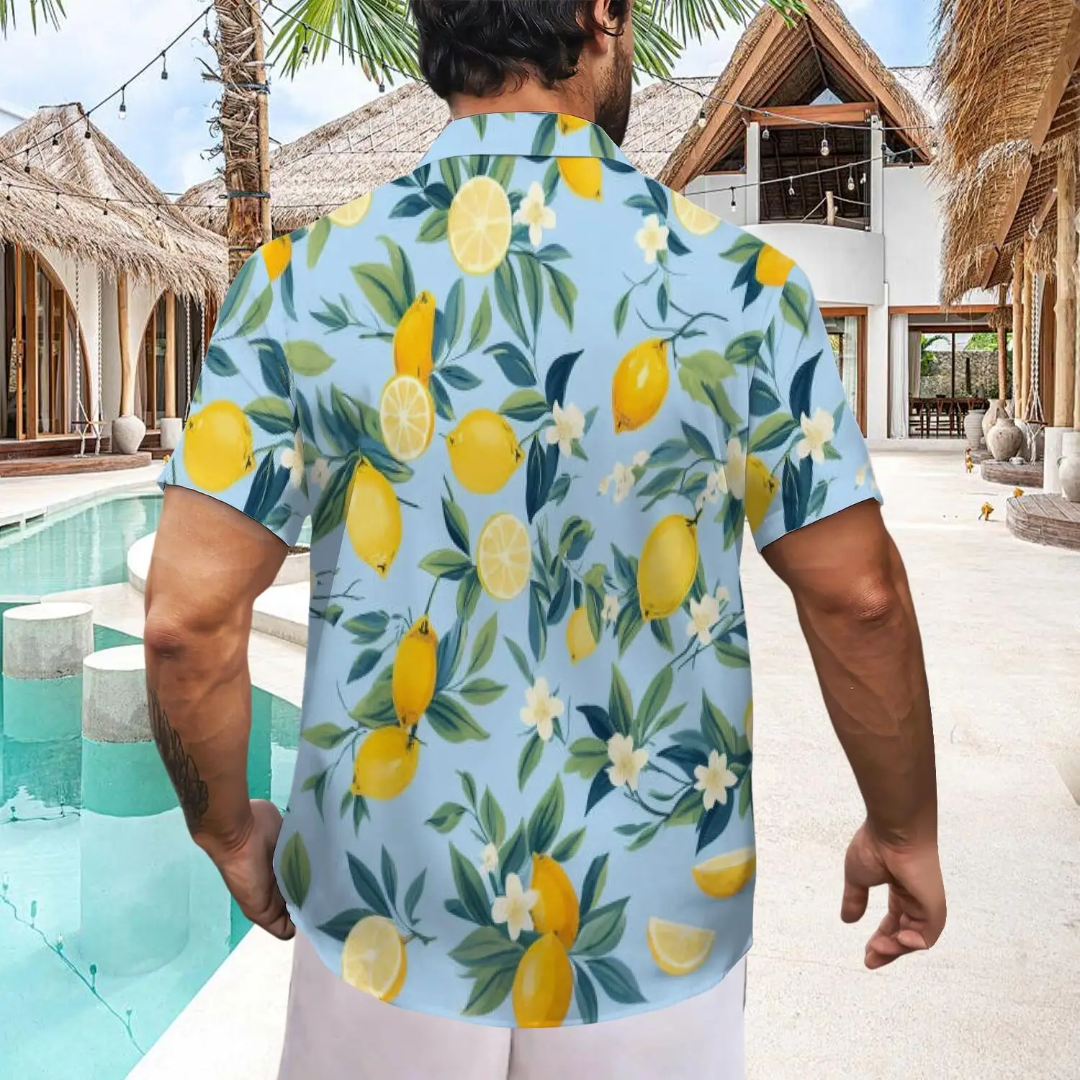 Hawaiian Button Down Shirt Short Sleeves