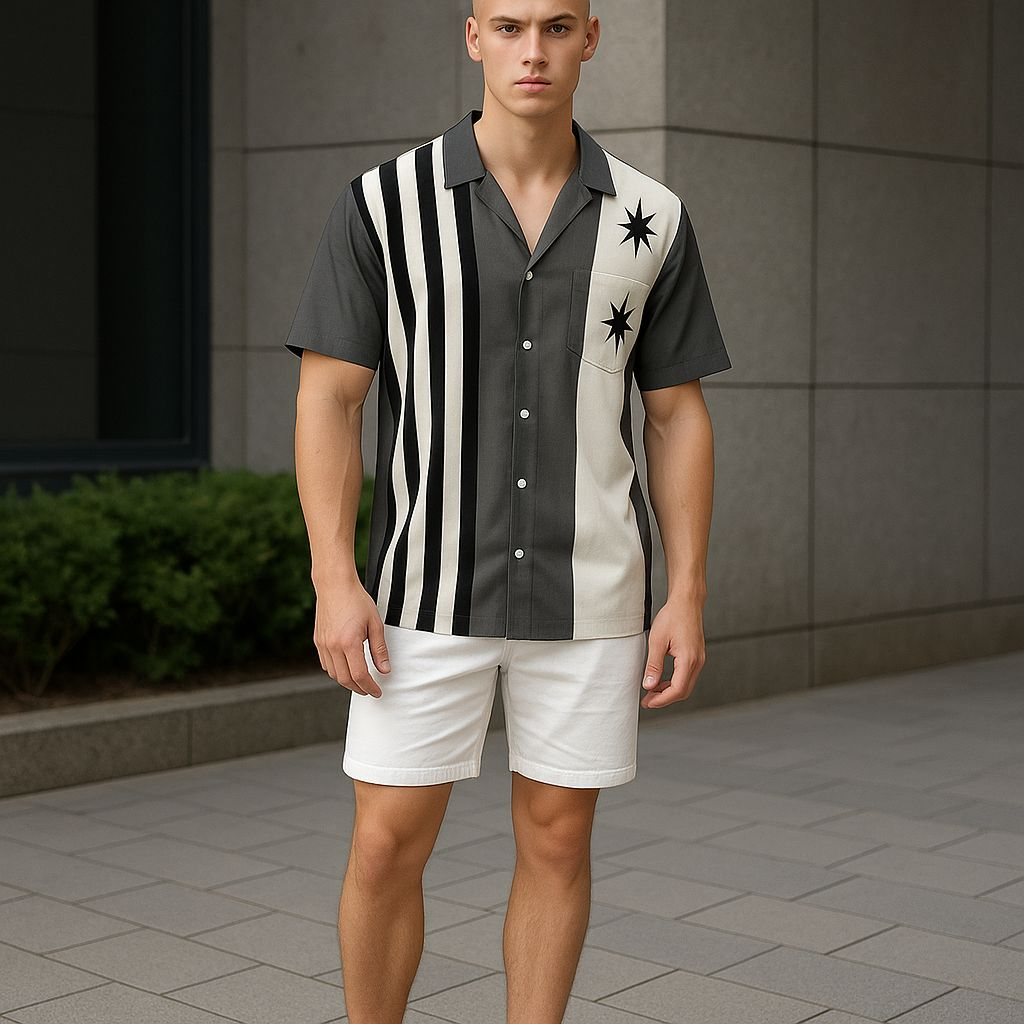 Hawaiian Button Down Shirt Short Sleeves
