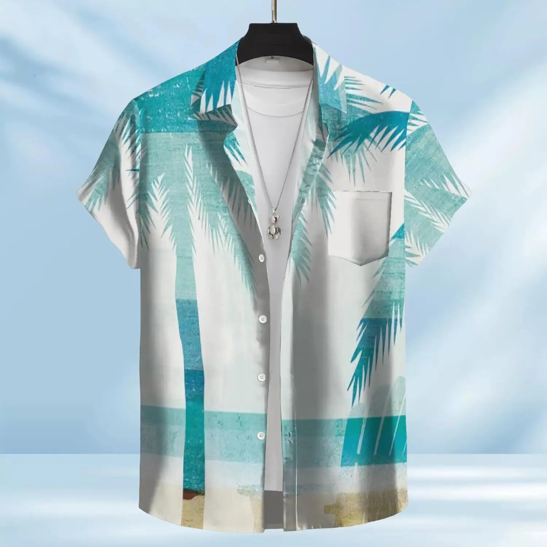 Hawaiian Button Down Shirt Short Sleeves