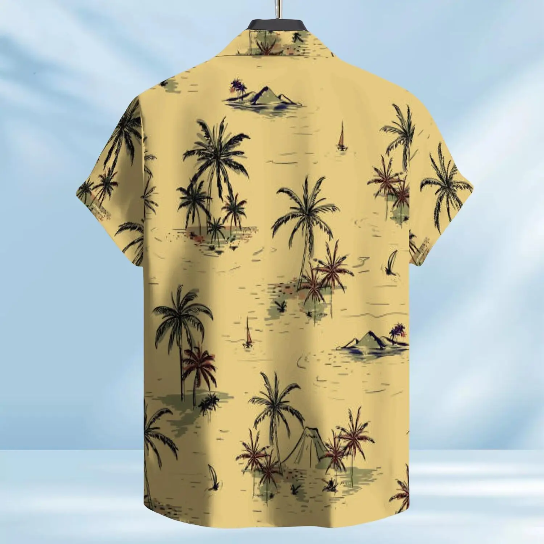 Hawaiian Button Down Shirt Short Sleeves