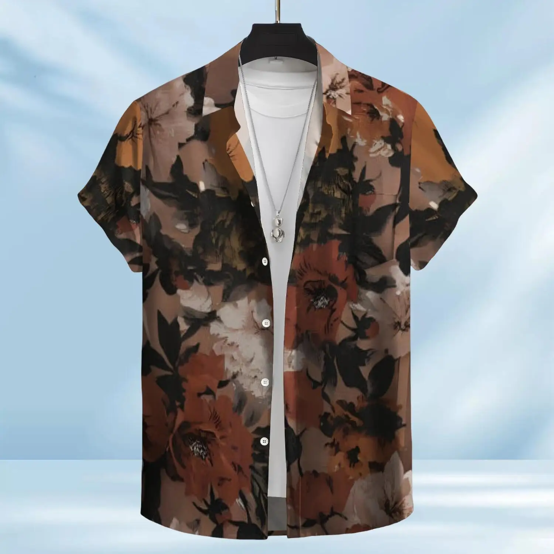 Hawaiian Button Down Shirt Short Sleeves