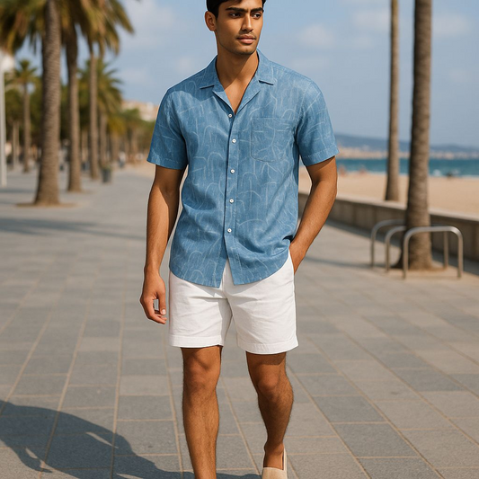 Hawaiian Button Down Shirt Short Sleeves