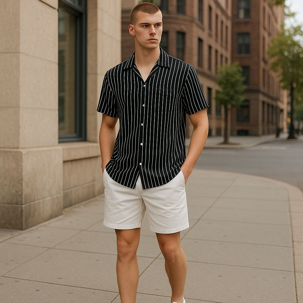 Hawaiian Button Down Shirt Short Sleeves