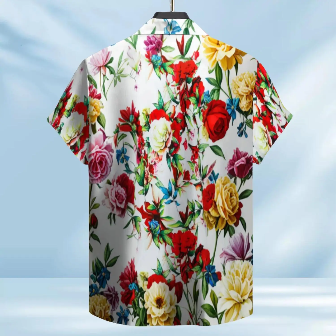 Hawaiian Button Down Shirt Short Sleeves