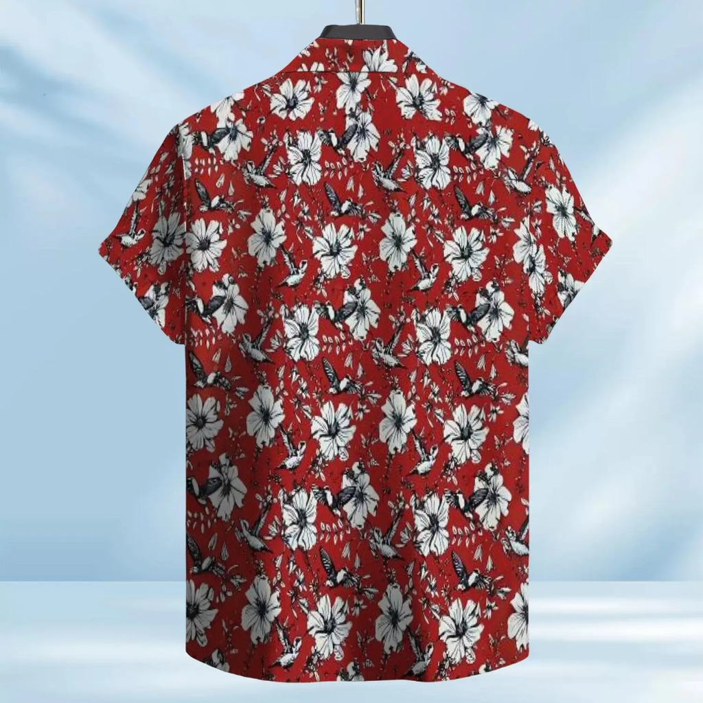 Hawaiian Button Down Shirt Short Sleeves