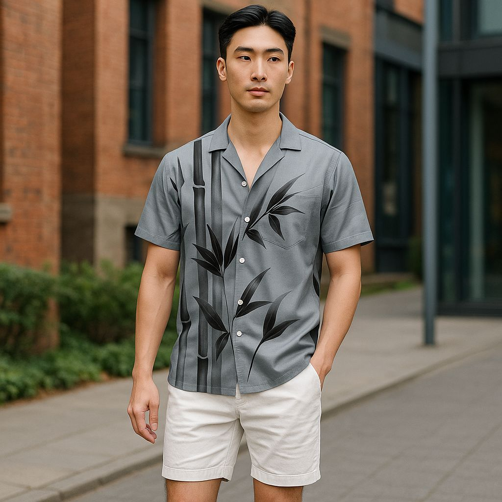 Hawaiian Button Down Shirt Short Sleeves