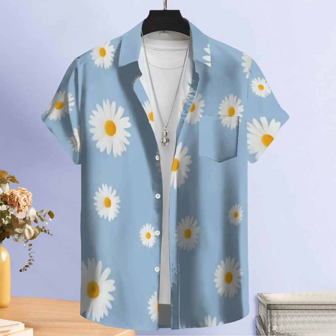 Hawaiian Button Down Shirt Short Sleeves