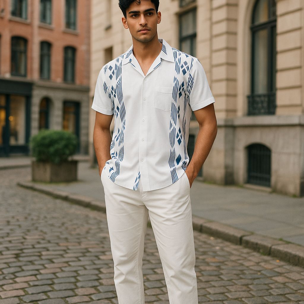 Hawaiian Button Down Shirt Short Sleeves