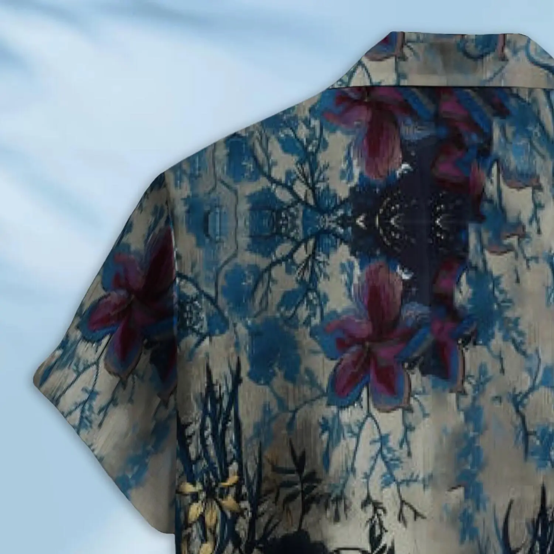 Hawaiian Button Down Shirt Short Sleeves