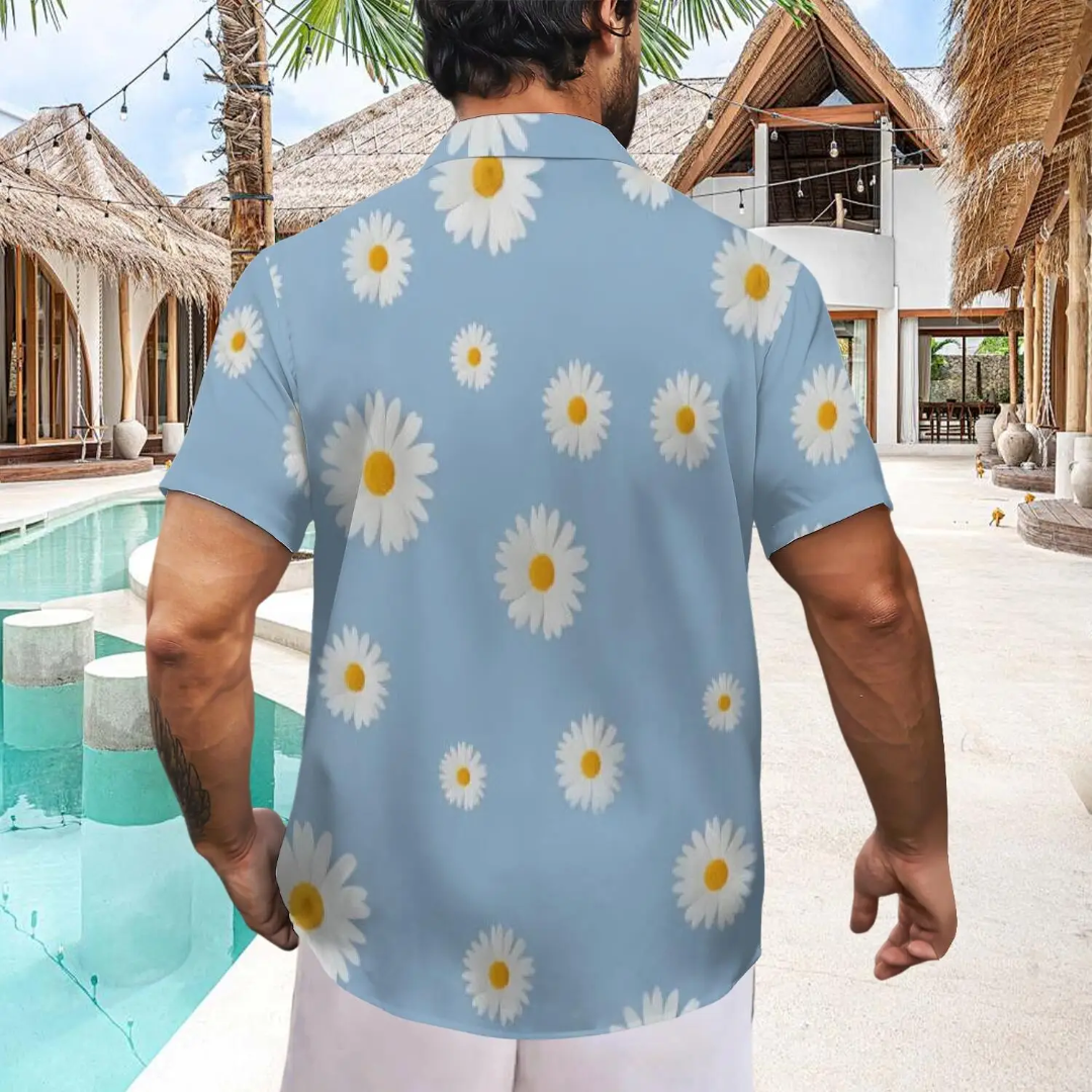 Hawaiian Button Down Shirt Short Sleeves