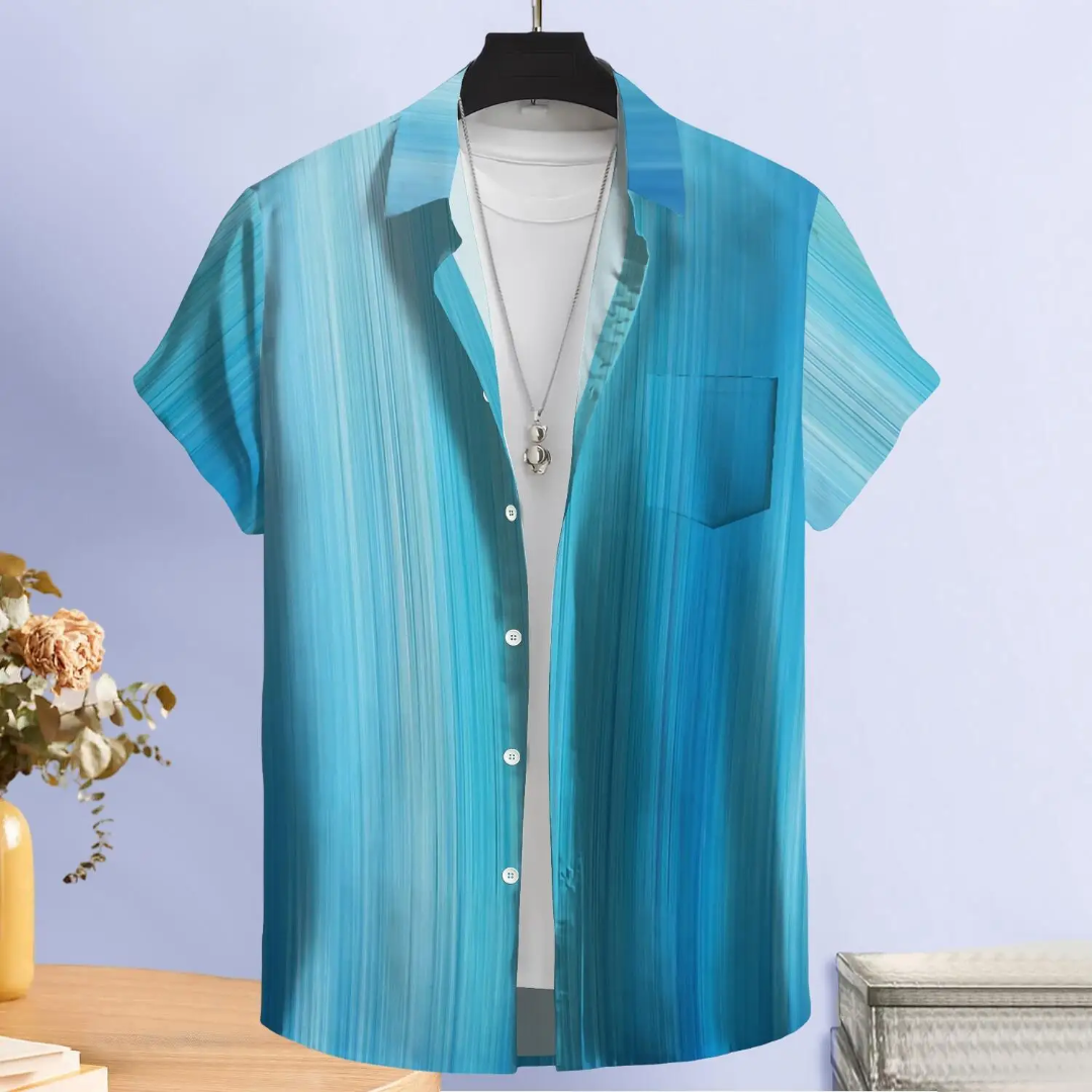 Hawaiian Button Down Shirt Short Sleeves