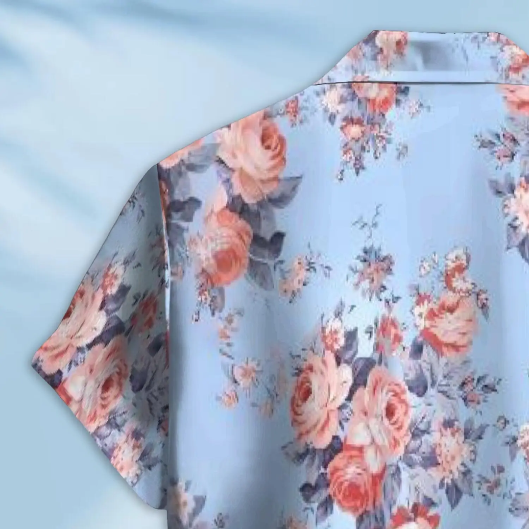 Hawaiian Button Down Shirt Short Sleeves