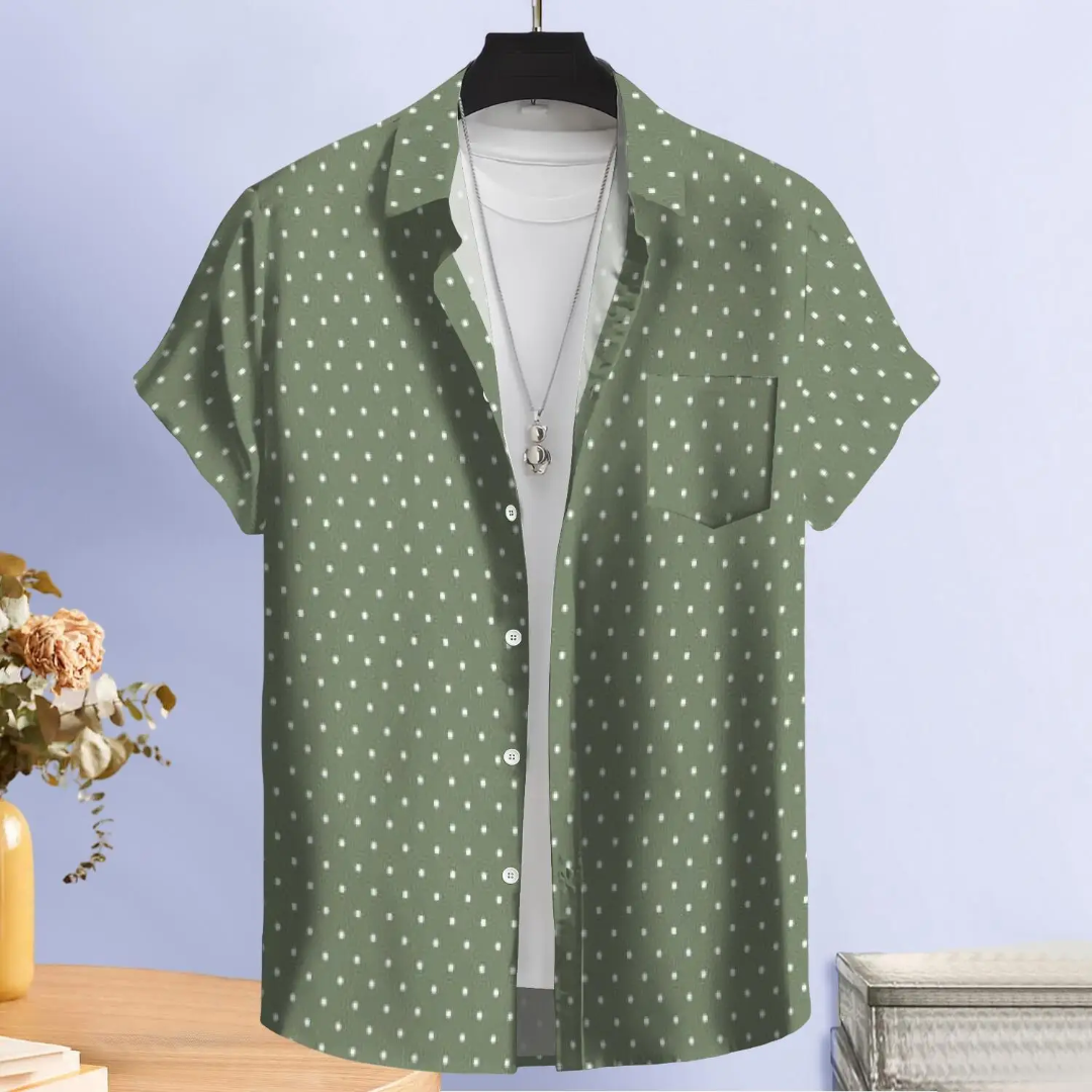 Hawaiian Button Down Shirt Short Sleeves