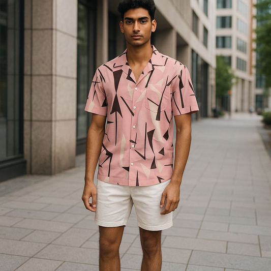 Hawaiian Button Down Shirt Short Sleeves