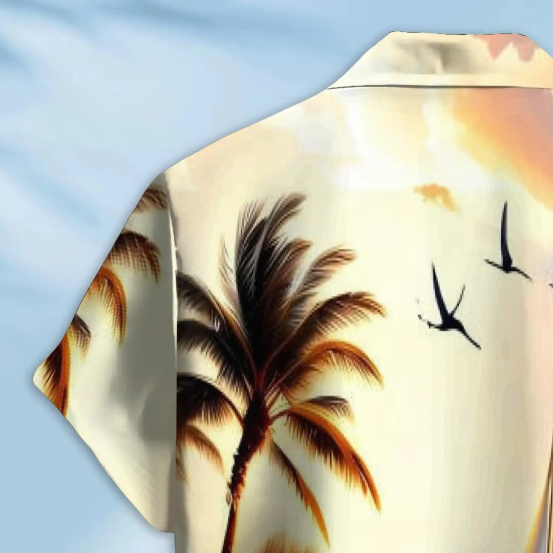 Hawaiian Button Down Shirt Short Sleeves