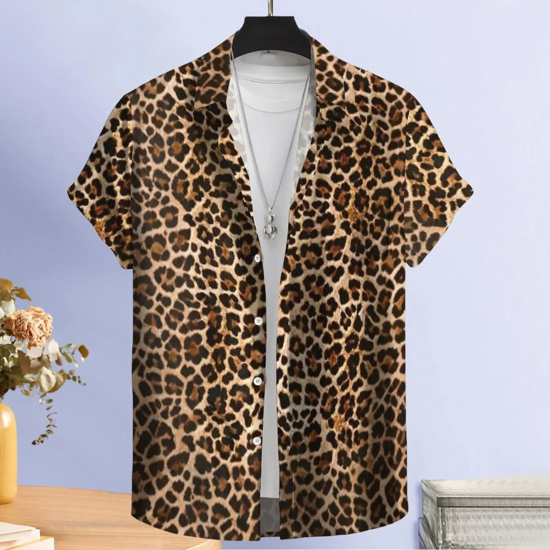 Hawaiian Button Down Shirt Short Sleeves