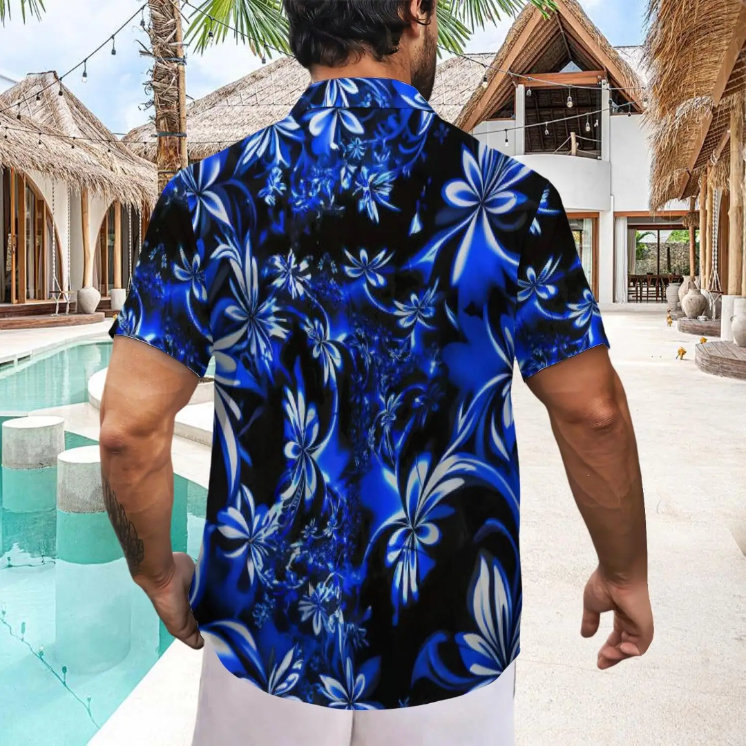 Hawaiian Button Down Shirt Short Sleeves