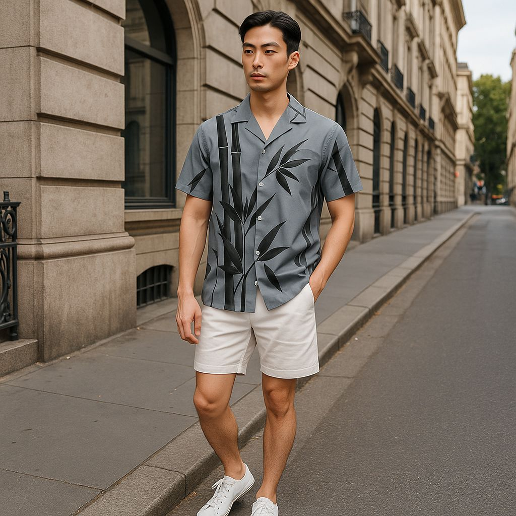 Hawaiian Button Down Shirt Short Sleeves