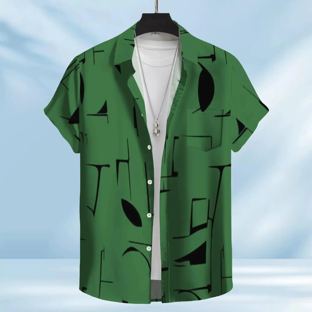 Hawaiian Button Down Shirt Short Sleeves