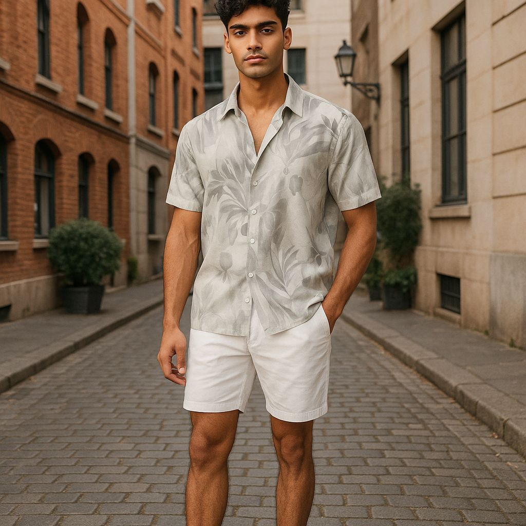 Hawaiian Button Down Shirt Short Sleeves