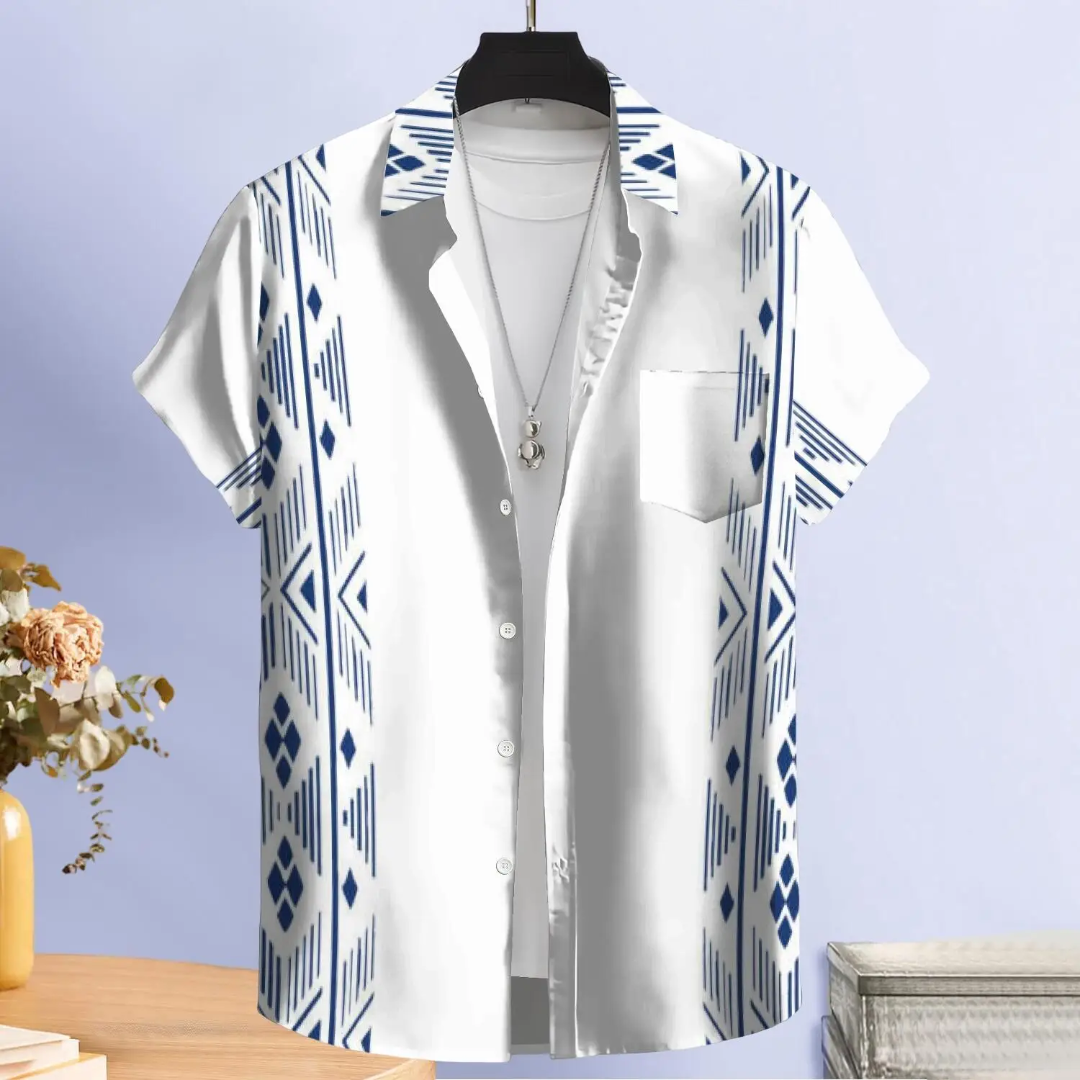 Hawaiian Button Down Shirt Short Sleeves