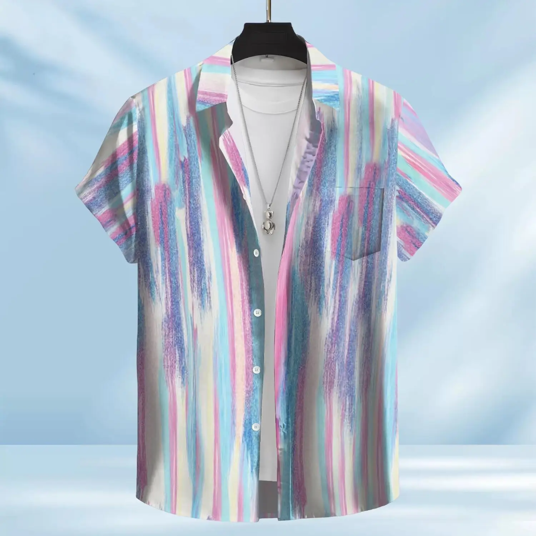 Hawaiian Button Down Shirt Short Sleeves