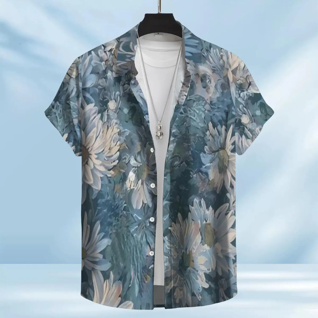Hawaiian Button Down Shirt Short Sleeves