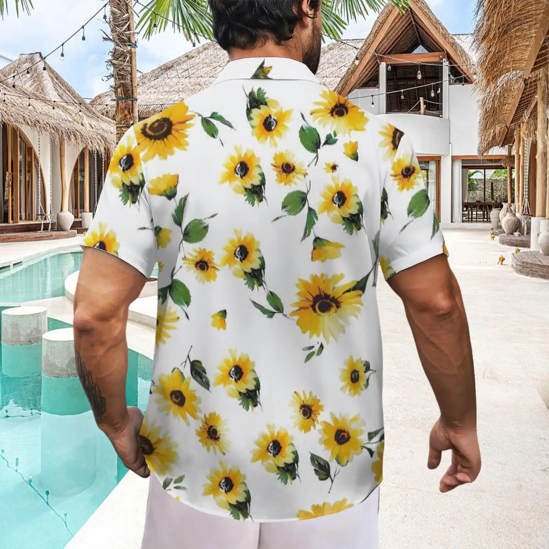 Hawaiian Button Down Shirt Short Sleeves