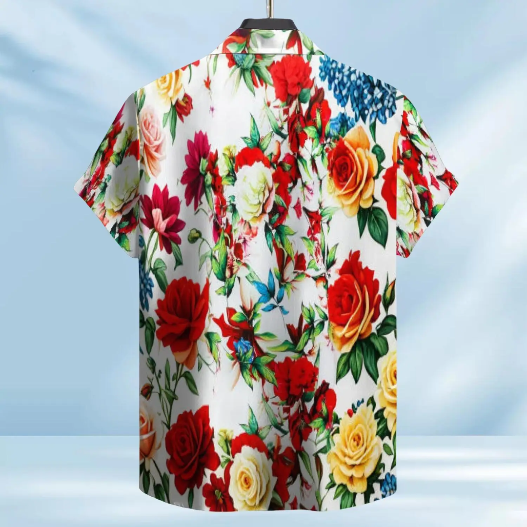 Hawaiian Button Down Shirt Short Sleeves