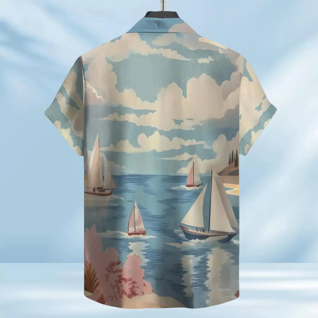 Hawaiian Button Down Shirt Short Sleeves