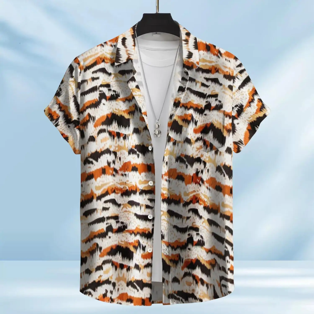 Hawaiian Button Down Shirt Short Sleeves