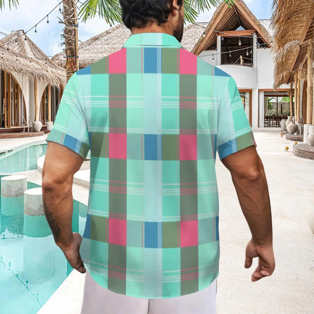 Hawaiian Button Down Shirt Short Sleeves
