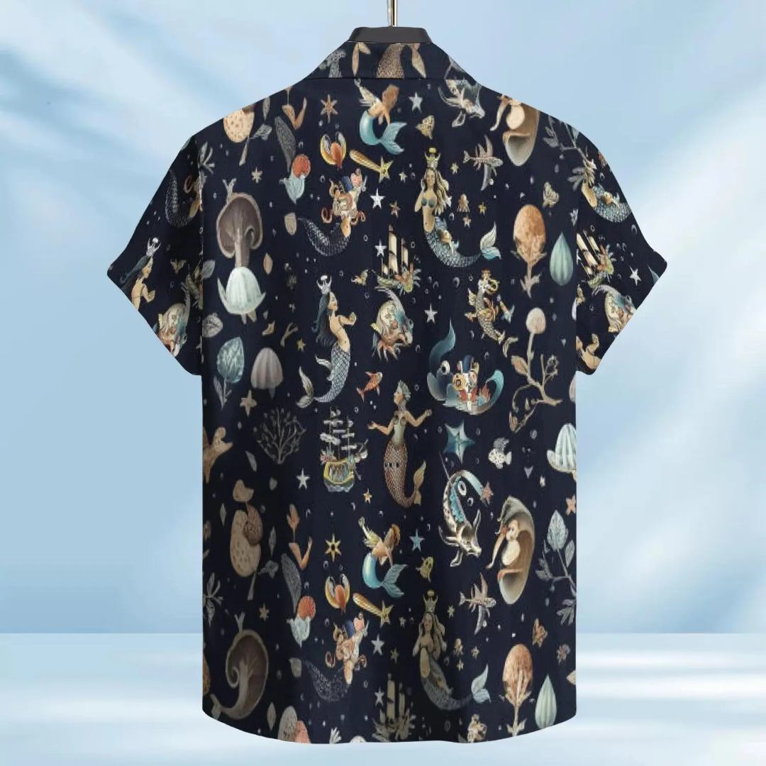 Hawaiian Button Down Shirt Short Sleeves