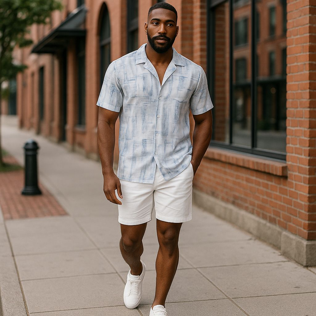Hawaiian Button Down Shirt Short Sleeves
