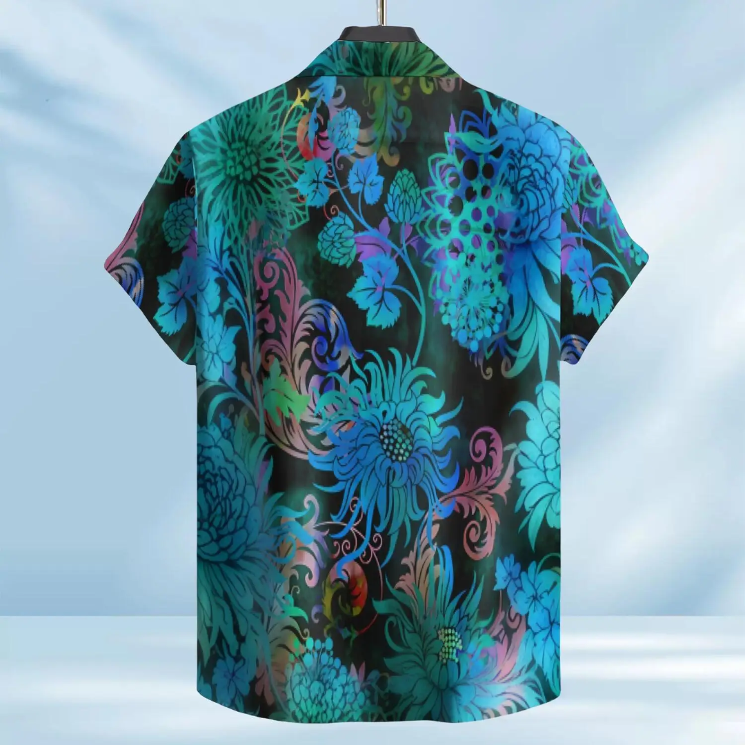 Hawaiian Button Down Shirt Short Sleeves