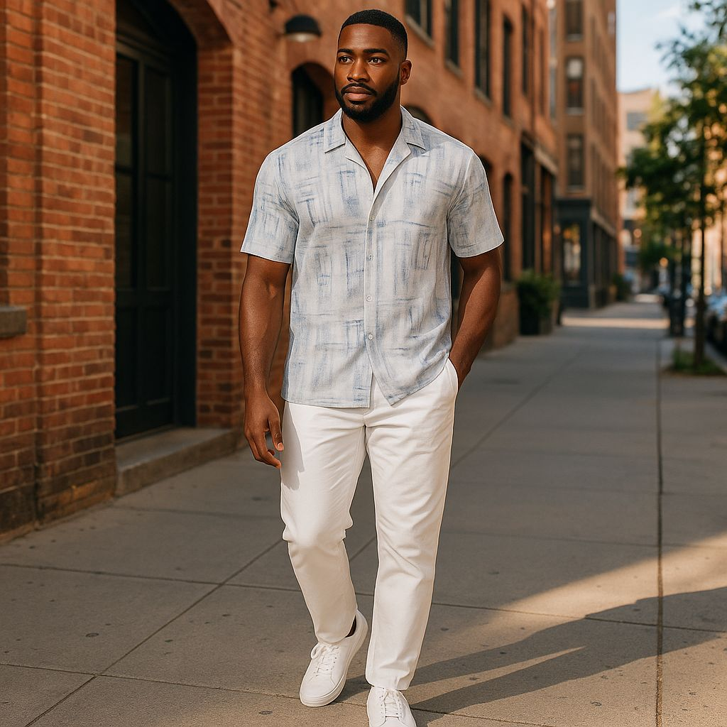 Hawaiian Button Down Shirt Short Sleeves