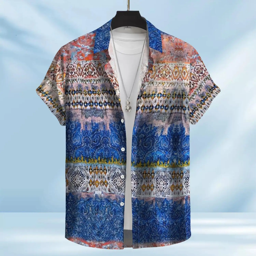 Hawaiian Button Down Shirt Short Sleeves