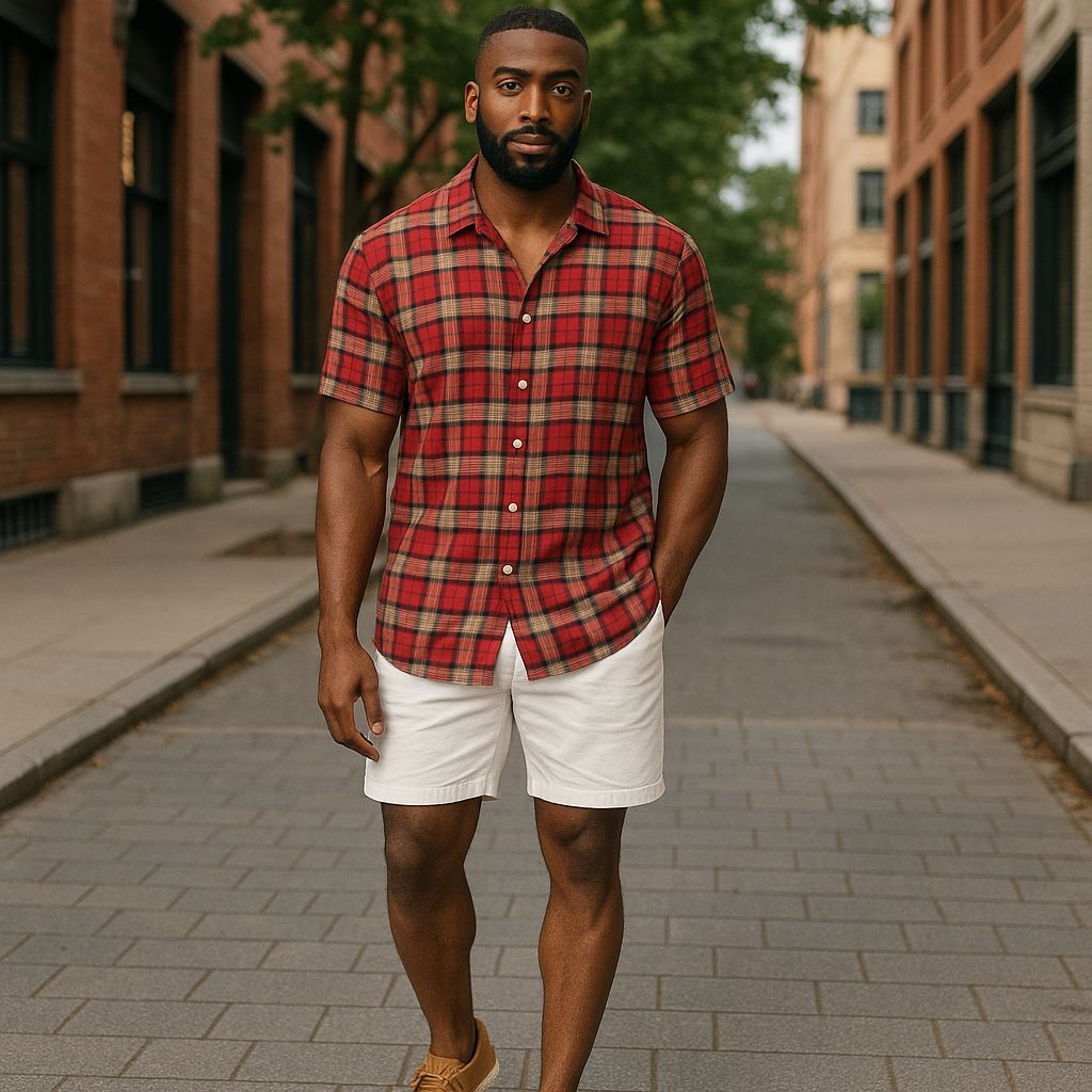 Hawaiian Button Down Shirt Short Sleeves